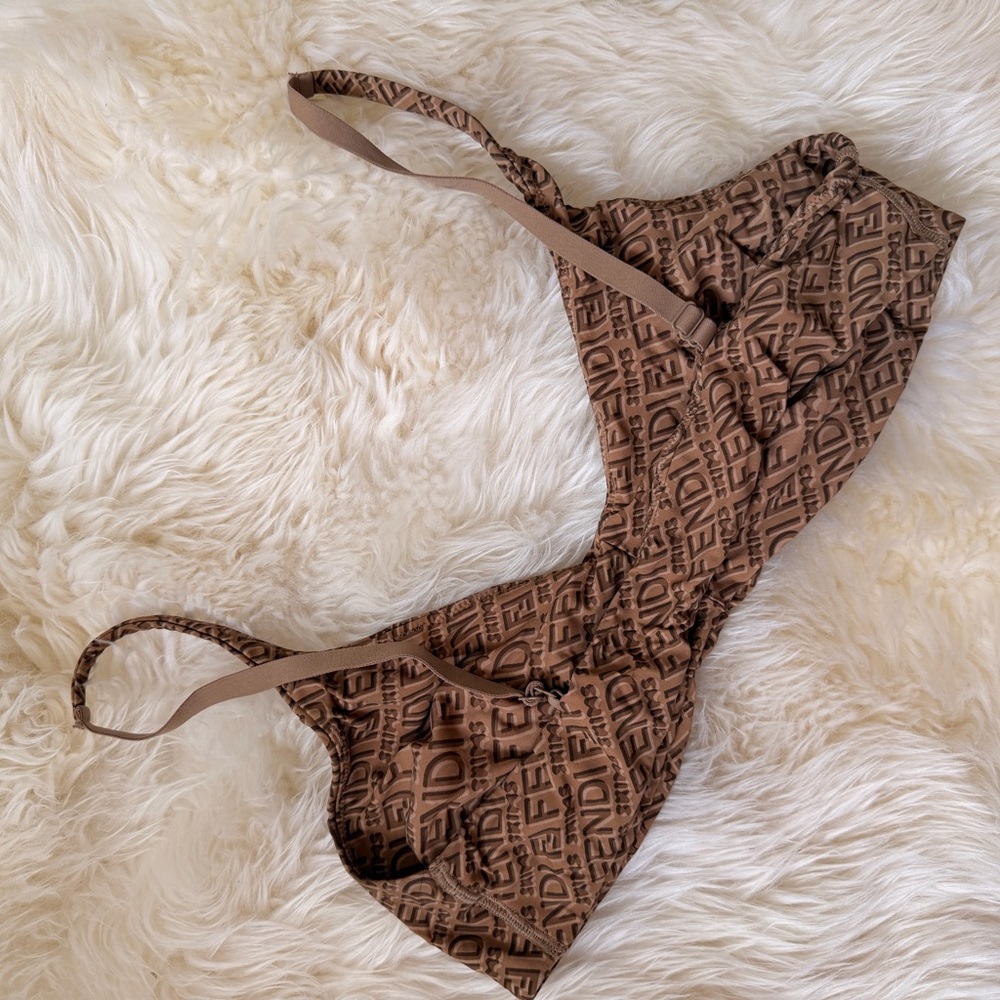 SKIMSx Fendi Brown Monogram Bralette - Picture 2 of 2